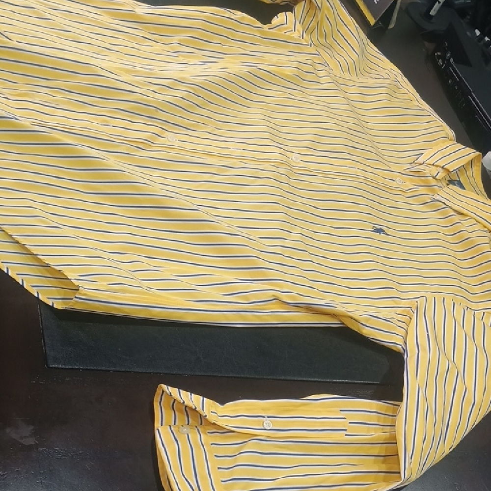 Polo Ralph Lauren Yellow and Blue Striped Shirt